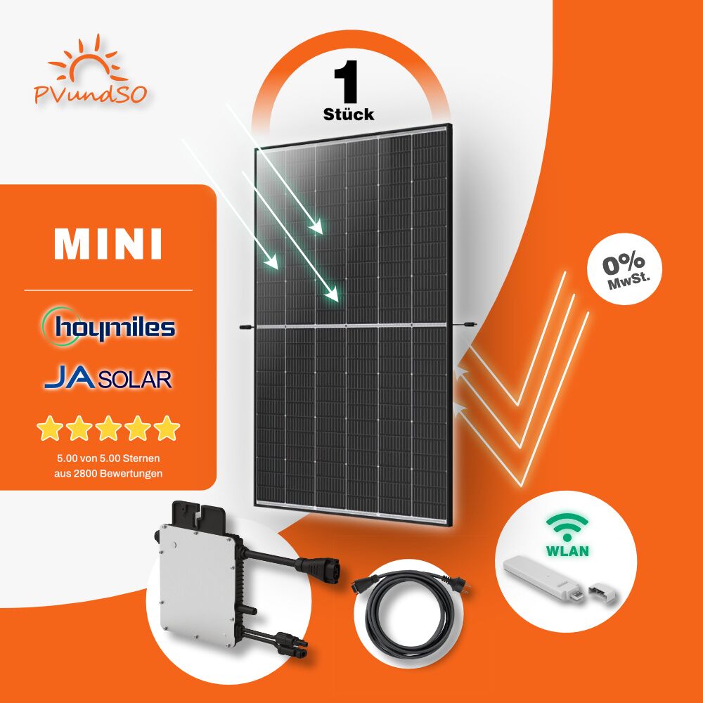 Balkonkraftwerk MINI mit 1 Solarmodul – Bild 1