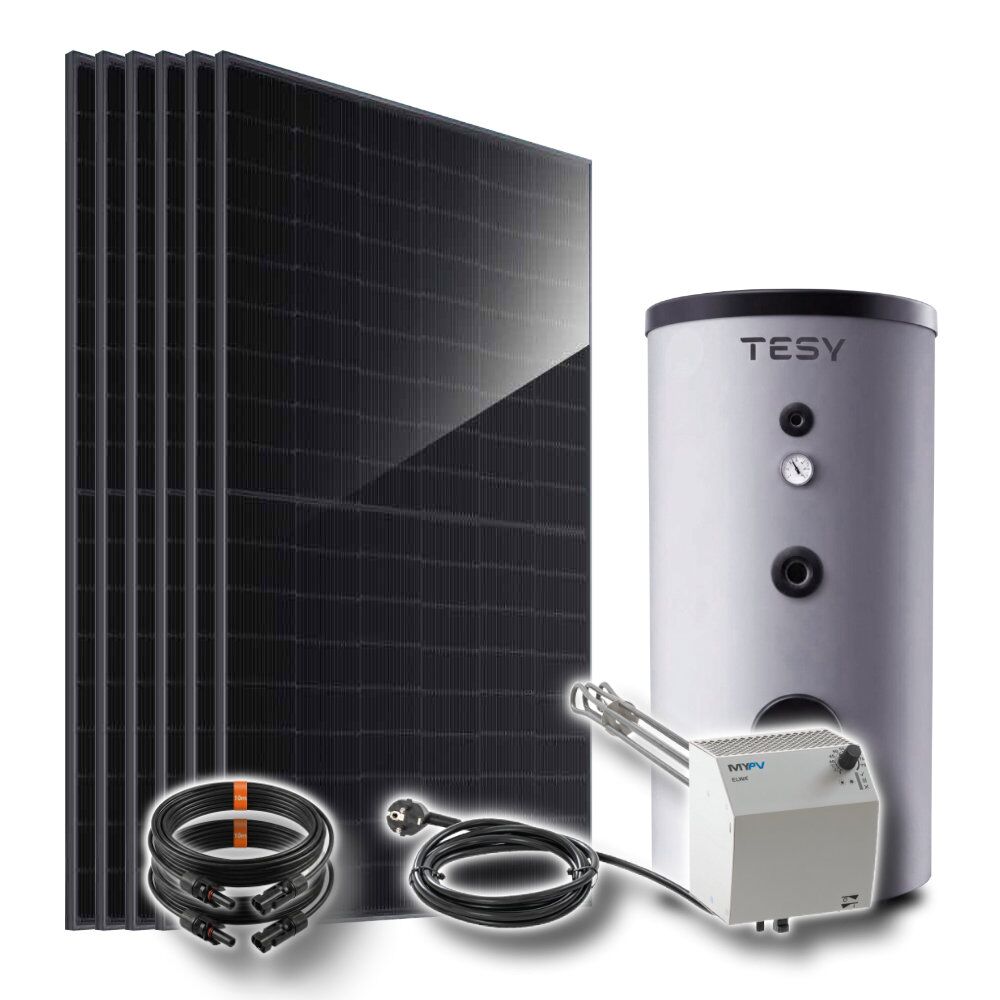 photovoltaik anlage zur warmwasserbereitung | 2,6 kw mypv elwa dc heizstab & 6x ja solar module & 200l tesy warmwasserspeicher | komplettanlage Photovoltaik Anlage Zur Warmwasserbereitung 2.6 Kw Mypv Elwa Dc Heizstab 6x Jasolar Module Ev9s20060 Warmwasserspeicher Komplettanlage Titelbild