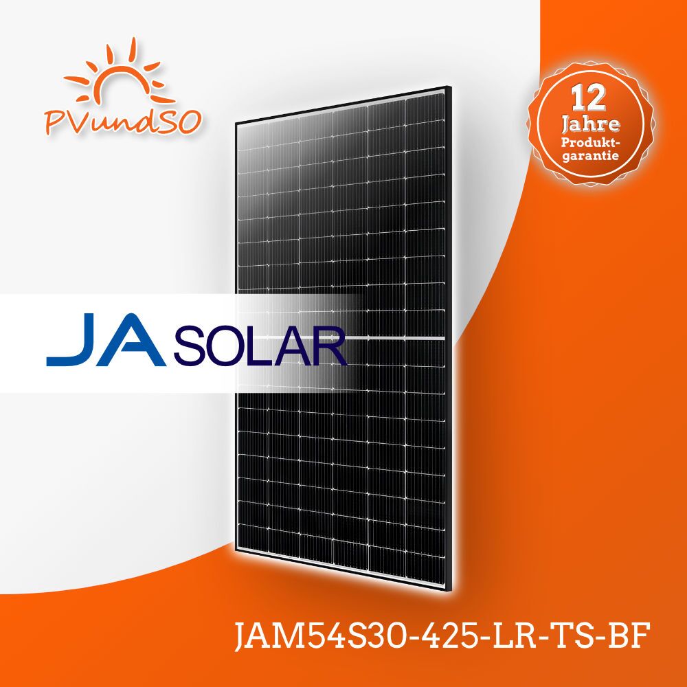 JAM54S30-425-LR-TS-BF-01 Solarmodul JASolar JAM54S30-425-LR-TS-BF (Black Frame) – Bild 1