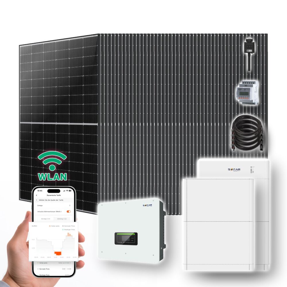 20kw hybrid solaranlage mit 20,48 kwh speicher | ja solar + sofar hybrid wechselrichter 20kw Hybrid Solaranlage Photovoltaik Mit 20.48kw Speicher Titelbild
