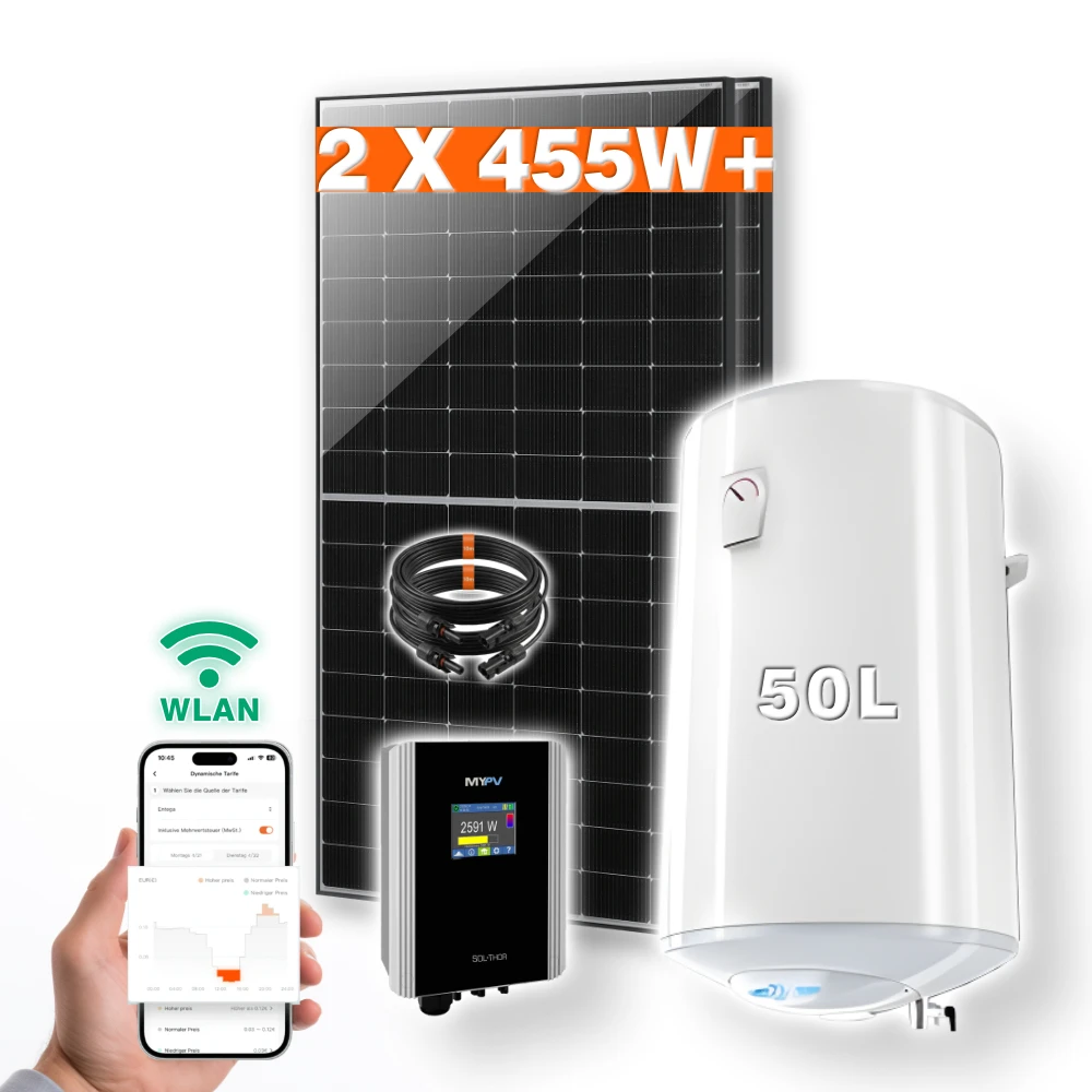 sol•thor pv warmwasser komplettset – 50 liter mit 2 pv modulen Sol Thor Pv Warmwasser Komplettset 2xsolarmodule 50l Titelbild