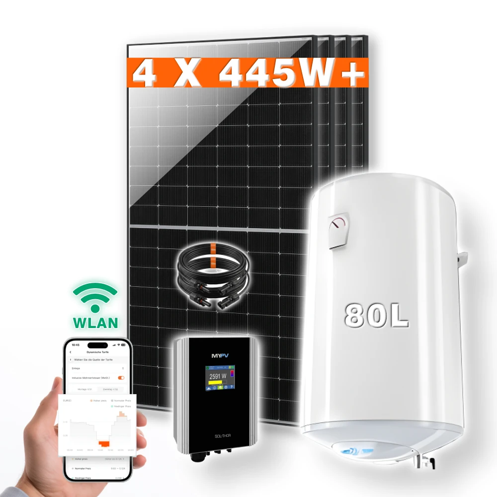 Sol Thor Pv Warmwasser Komplettset 4xsolarmodule 80l Titelbild