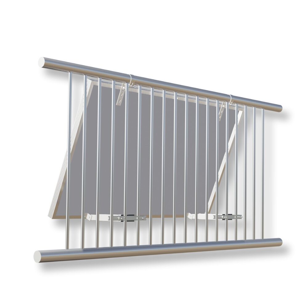 Balkonhalterung für Balkonkraftwerk 1 Modul bis 20° verstellbare Neigung – Bild 1