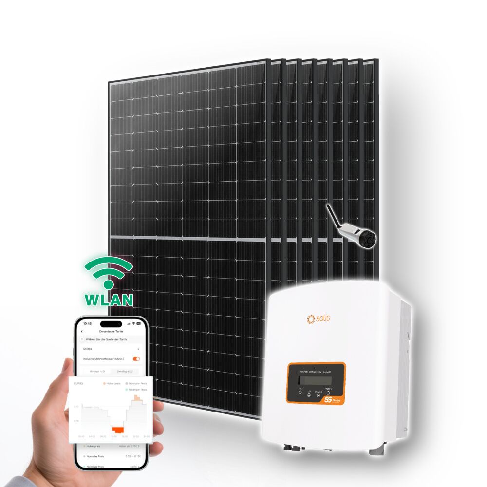 3000w solaranlage | 3kw solis wechselrichter inkl. wlan stick & 8 x 445w+ ja solar module 3000w Solaranlage 3kw Solis Wechselrichter Inkl. Wlan Stick 8x445w Ja Solarmodule Titelbild