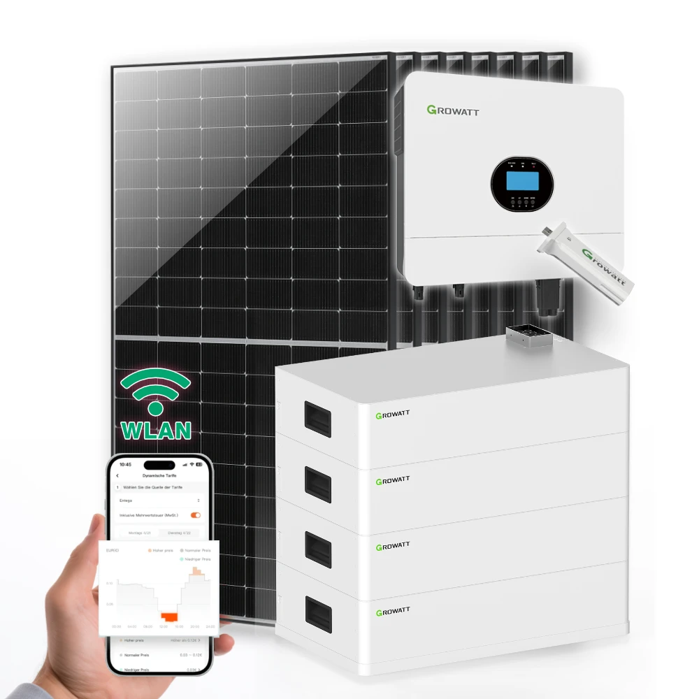 growatt spf 6000es plus + axe 5.0l c1 lv batterie + 445w+ marken solarmodule | netzunabhängiges set – sofort einsatzbereit Growatt Spf 6000es Plus Axe 5 Kwh Marken Solarmodule Netzunabhaengiges Set Sofort Einsatzbereit Titelbild