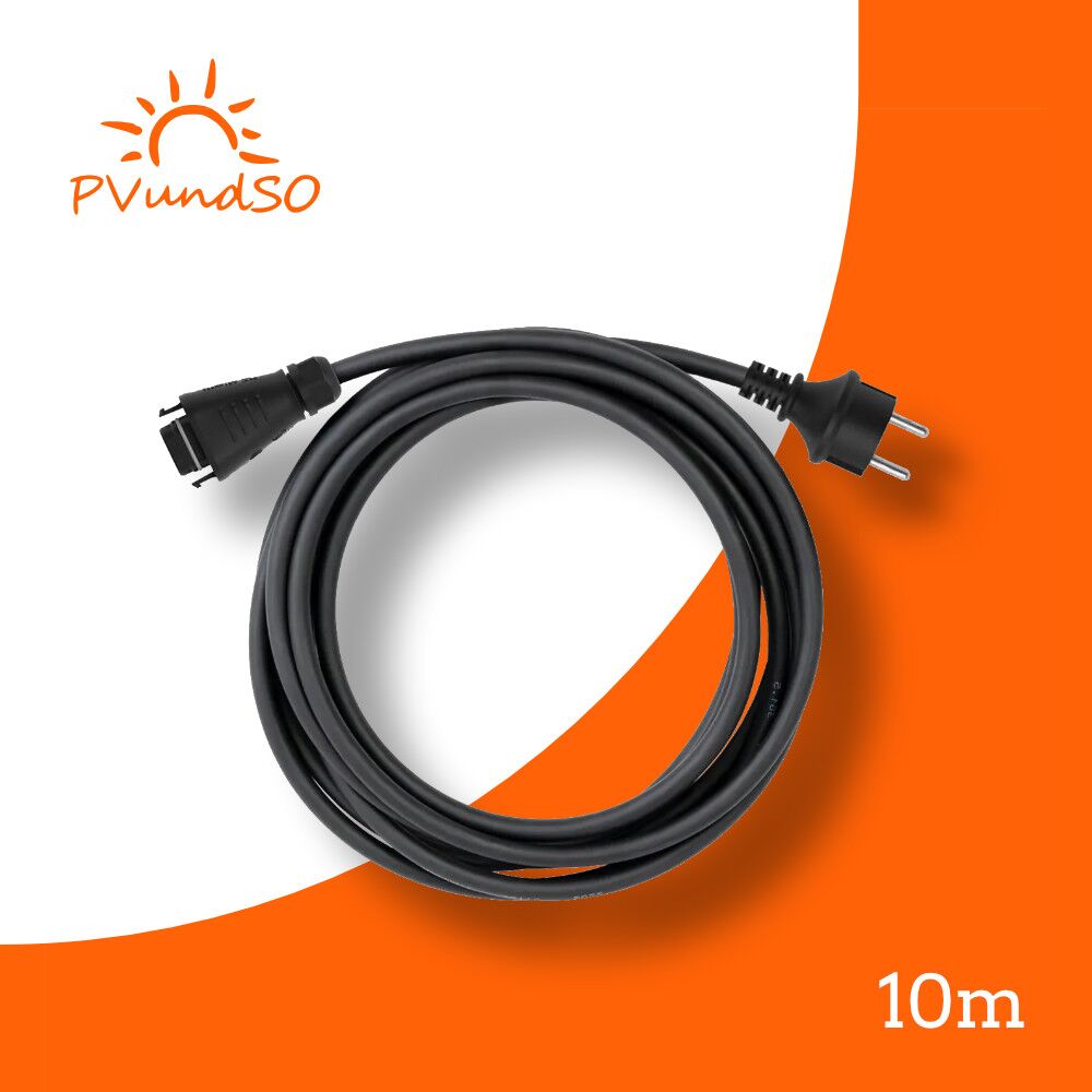 Anschlusskabel Hoymiles BC05-Stecker auf Schuko-Stecker 10m (für HMS-Serie) – Bild 1