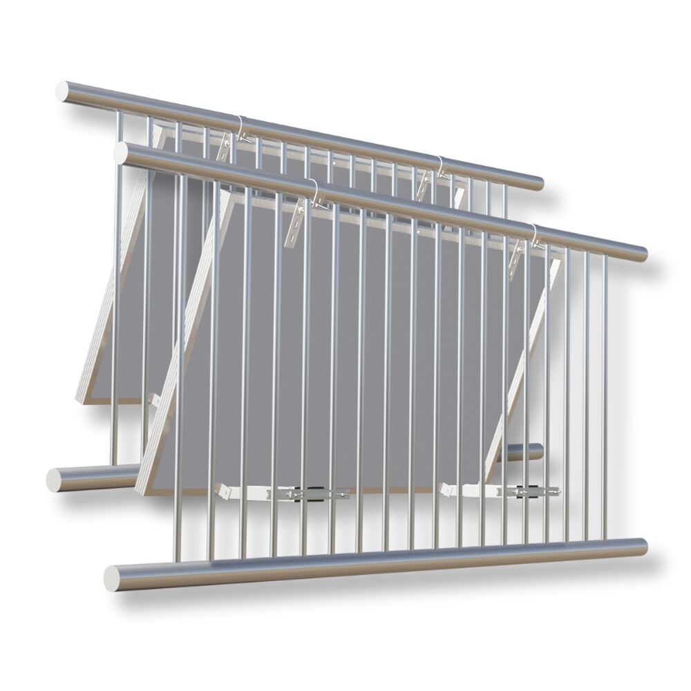 Soporte para balcón, 2 módulos, inclinación regulable hasta 20 grados (imagen de portada)