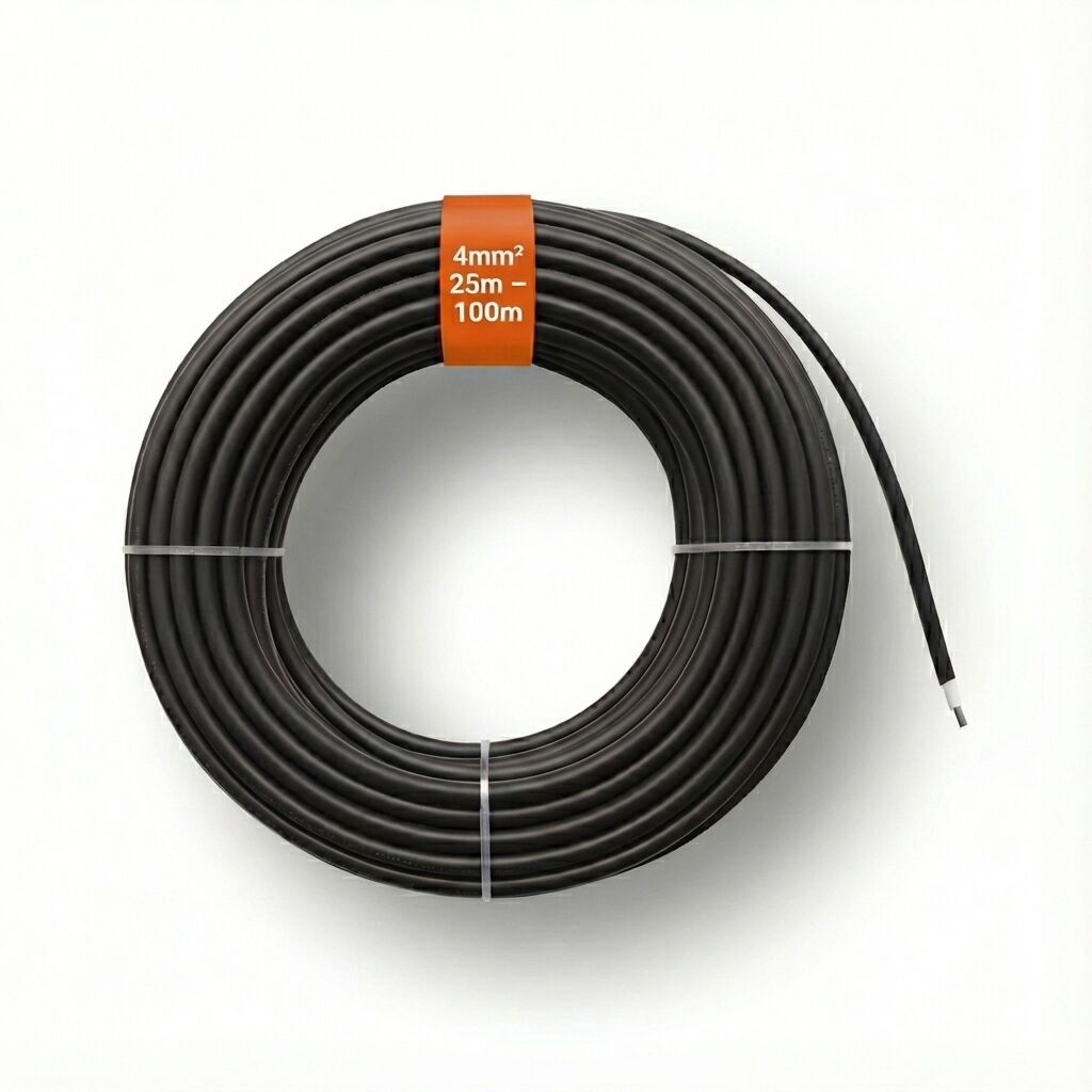Cable solar negro h1z2z2 k 4mm² 25m 100m Cable solar negro H1z2z2 K 4mm 25m 100m imagen de portada